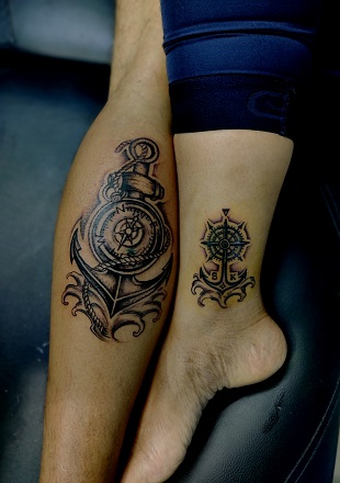 Anchor Couple Tattoos